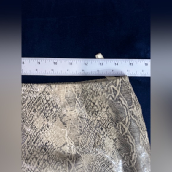 Spiegel leather  Snake Print Pencil Skirt - Black and Gray - Picture 7 of 10